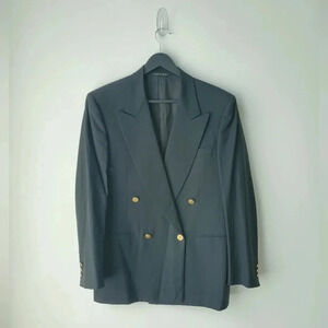 Vintage Lanvin black blazer gold buttons